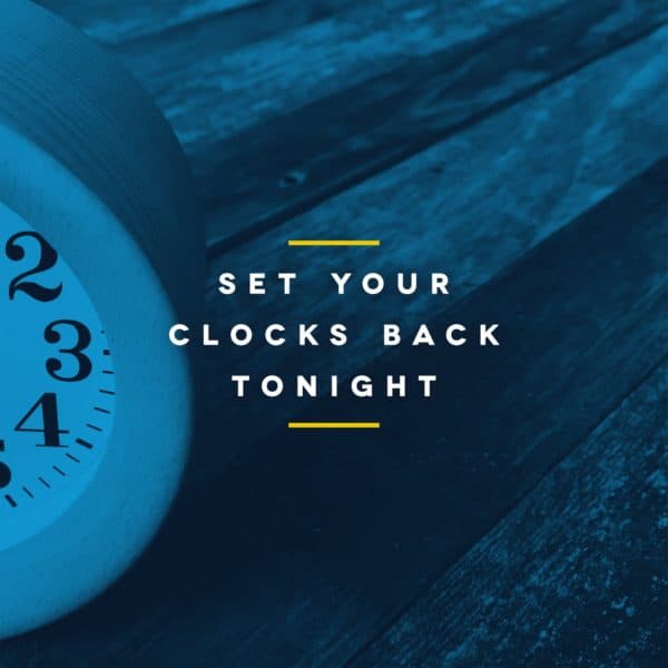 Set your clocks back tonight