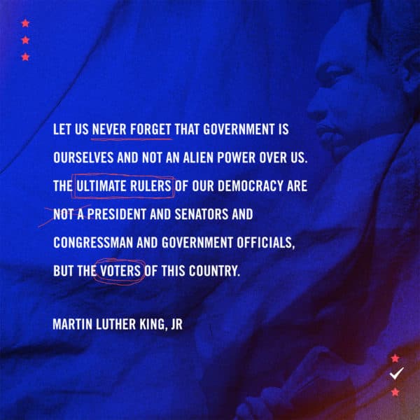 Let us never forget that government is ourselves and not an alien power over us. The ultimate rulers of our democracy...