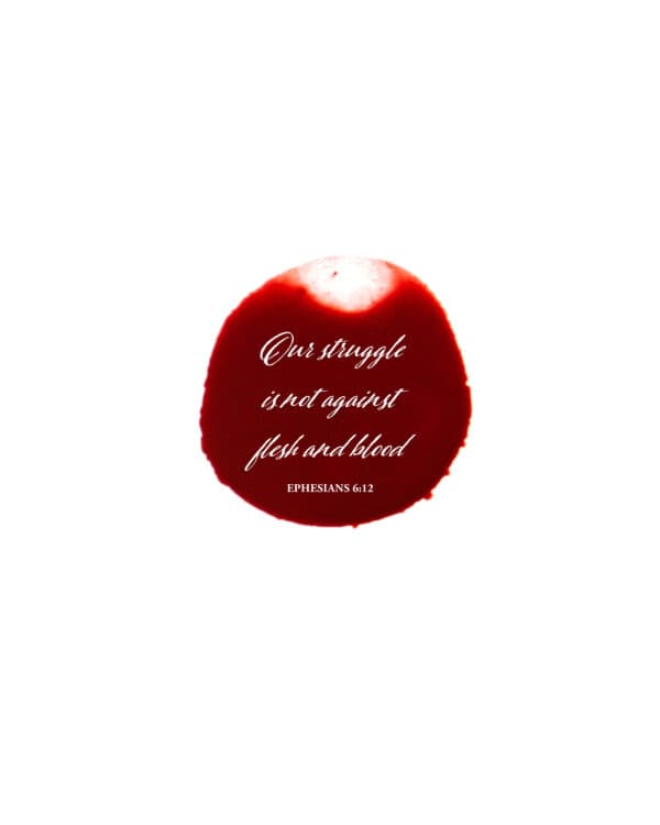 Our struggle is not against flesh and blood. – Ephesians 6:12