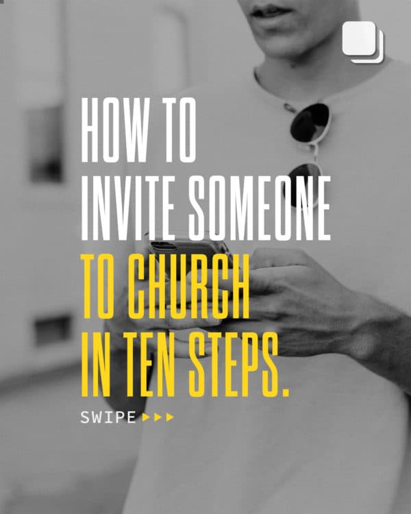 How to invite someone to church in ten steps. 1. Do 2. You 3. Want 4. To 5. Come 6. To 7. Church 8. With 9. Me 10. ?
