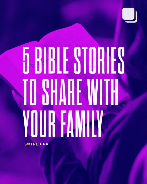 5 Bible Stories to Share with Your Family: Noah and the Ark – Genesis 7 David and Goliath – 1 Samuel 17 D...
