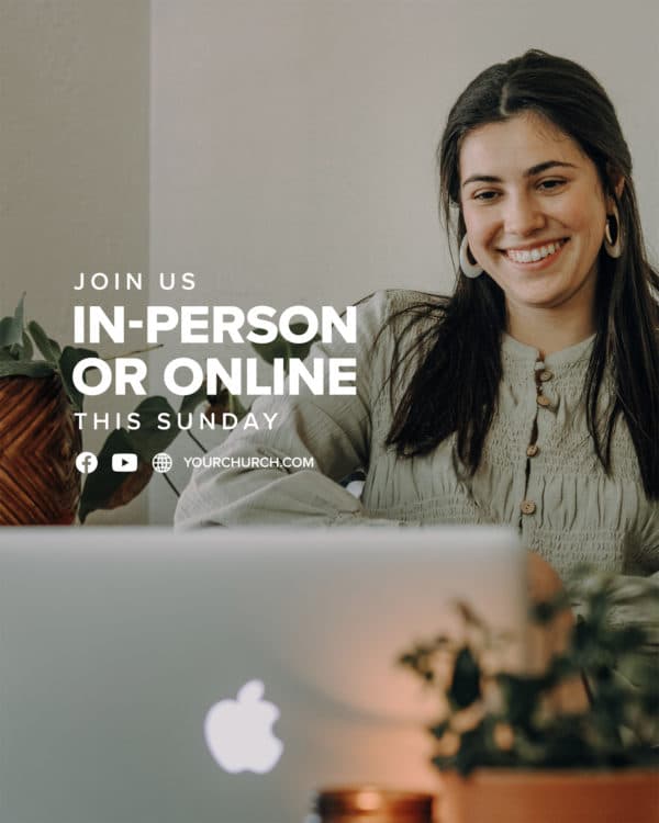 Join us in-person or online this Sunday