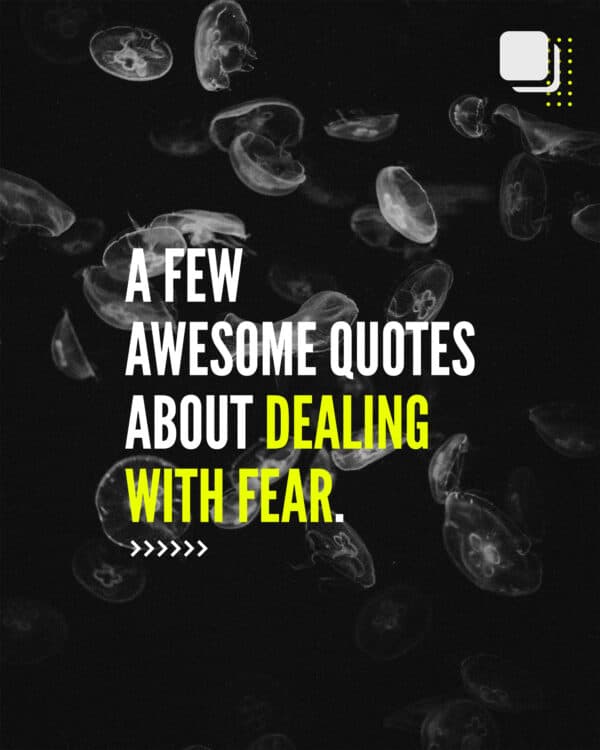 A few awesome quotes about dealing with fear.